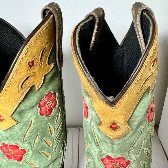 Laredo Womens Miss Kate Size 7.5 Multicolor Suede Cowgirl Western Boots - Picture 6 of 16